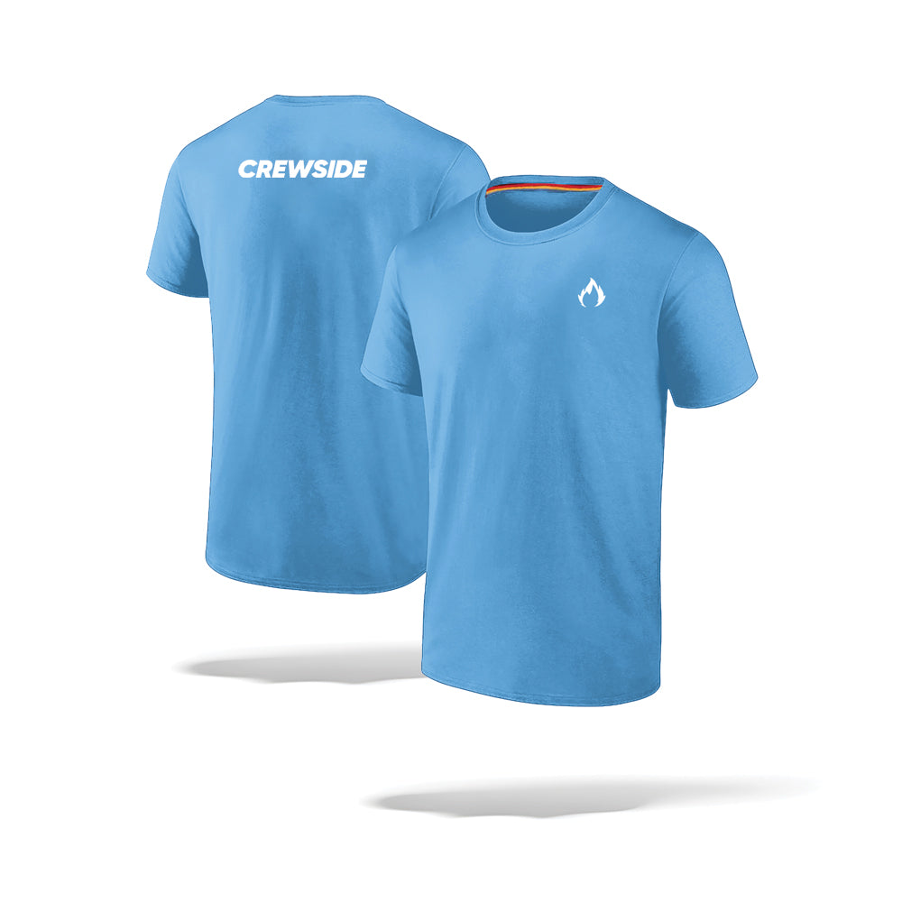 Crewside Tech Tee - Cyan Blue